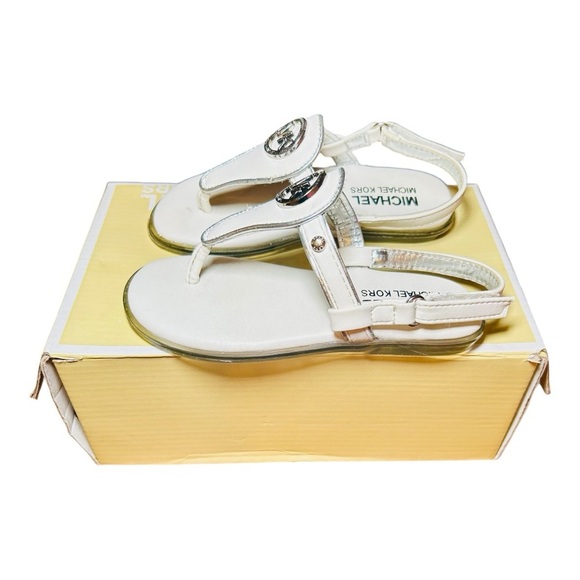 SOLD Girls MK Michael Kors Sandals, White, Size 8, Like new condition - Picture 4 of 4